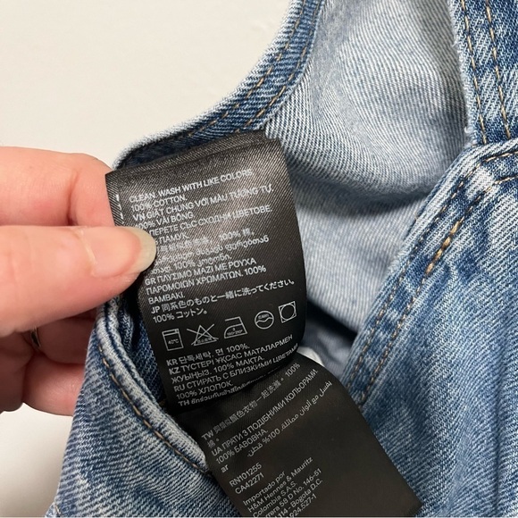 H&M Divided Denim Overall Dress Size 2 - Picture 8 of 9